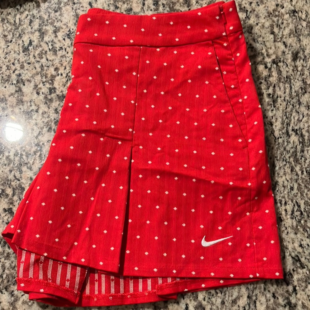 Vintage Nike golf skort, Red with tiny white diamonds, Tags On, Never Worn